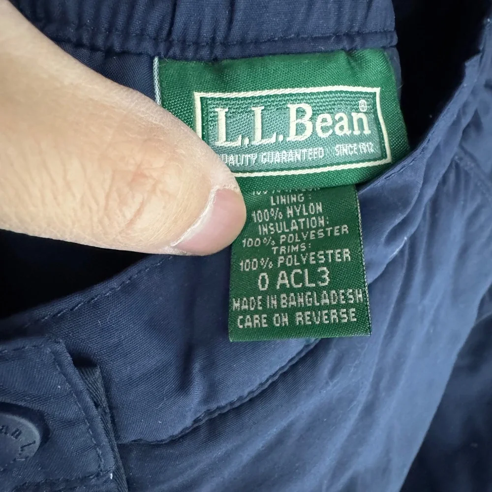 Kids L L Bean Navy Blue Insulated Snow Pants Size 14 Waterproof‎ Winter Gear